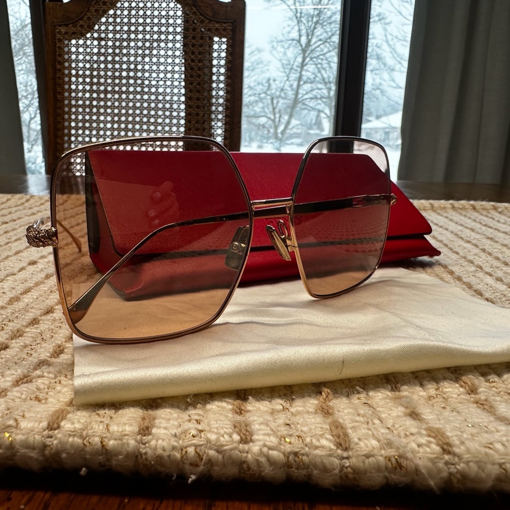 Fendi Rose Gold Jewel Oversized Sunglasses - Picture 9 of 12